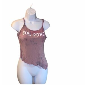 Girl power purple crop top